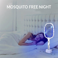 2 in 1 Electric Mosquitos Racket and Trap Lamp With Holder Base - Karout Online -Karout Online Shopping In lebanon - Karout Express Delivery 