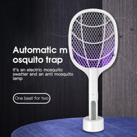 2 in 1 Electric Mosquitos Racket and Trap Lamp With Holder Base - Karout Online -Karout Online Shopping In lebanon - Karout Express Delivery 