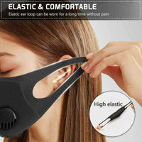 Face Mask Washable Reusable Black Filter Unisex Half Face Cover Protection.