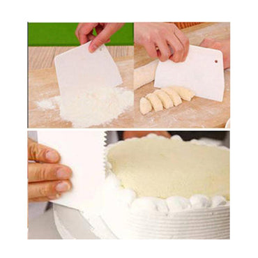Plastlife Plastic Dough Cutter Bowl Scraper 3 Pcs - Karout Online -Karout Online Shopping In lebanon - Karout Express Delivery 