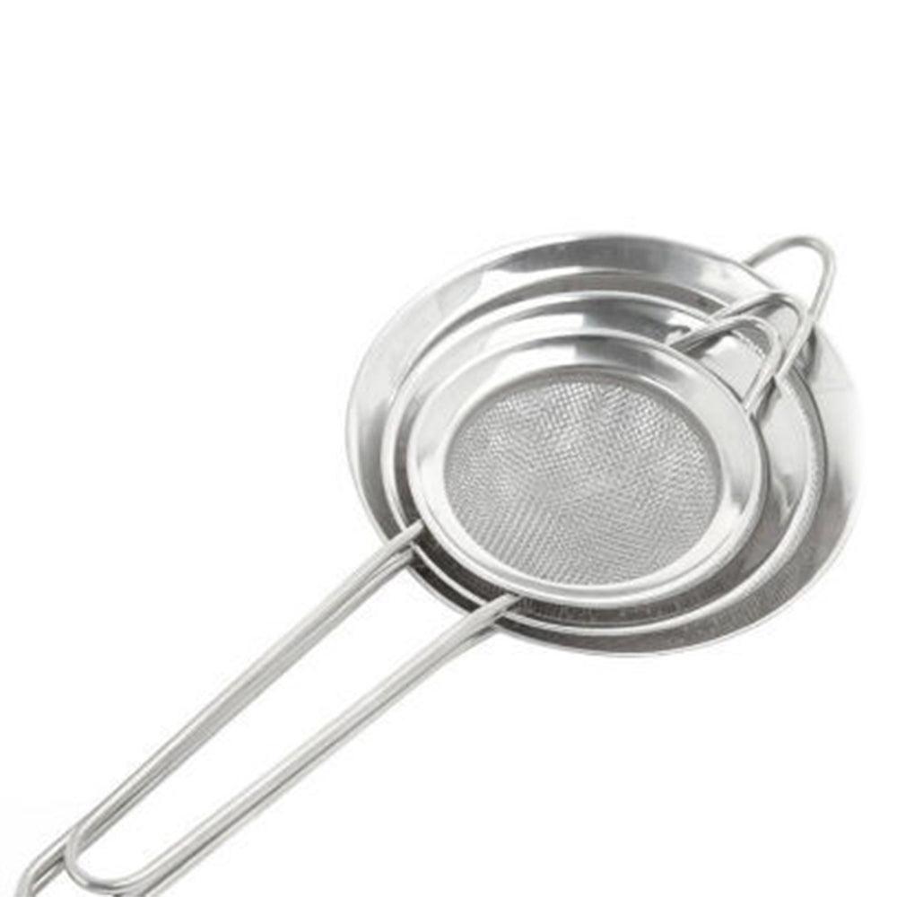 Kitchen Stainless Steel Wire Mesh Strainer Set (3 Pcs) - Karout Online -Karout Online Shopping In lebanon - Karout Express Delivery 