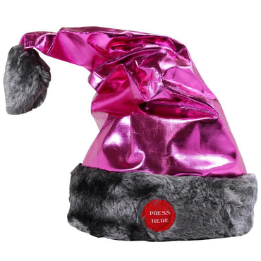 Christmas Dancing Hat With Led Light Fuchsia Birthday & Party Supplies