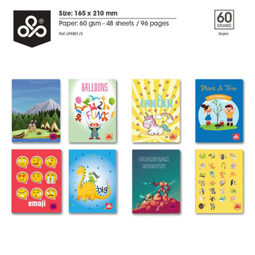 OPP MONOTONE stitched soft cover copybook - 48 sheets - 96 pages - Seyes - Karout Online -Karout Online Shopping In lebanon - Karout Express Delivery 