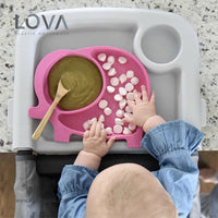 Lova Kids Food Plate Elephant - Karout Online -Karout Online Shopping In lebanon - Karout Express Delivery 