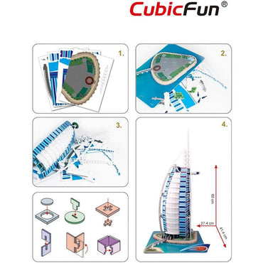 CubicFun Dubai Burjal AI Arabic 3D Puzzle 101 Pcs - Karout Online -Karout Online Shopping In lebanon - Karout Express Delivery 