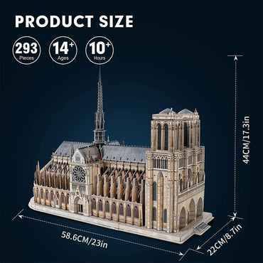 CubicFun Notre Dame De Paris 3D Puzzle 293 Pcs - Karout Online -Karout Online Shopping In lebanon - Karout Express Delivery 