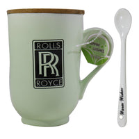 Mug with Wooden Lid And Spoon / I-207 - Karout Online -Karout Online Shopping In lebanon - Karout Express Delivery 