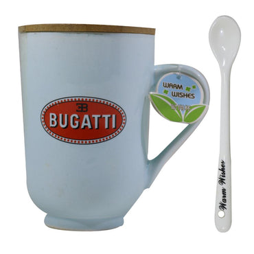 Mug with Wooden Lid And Spoon / I-207 - Karout Online -Karout Online Shopping In lebanon - Karout Express Delivery 