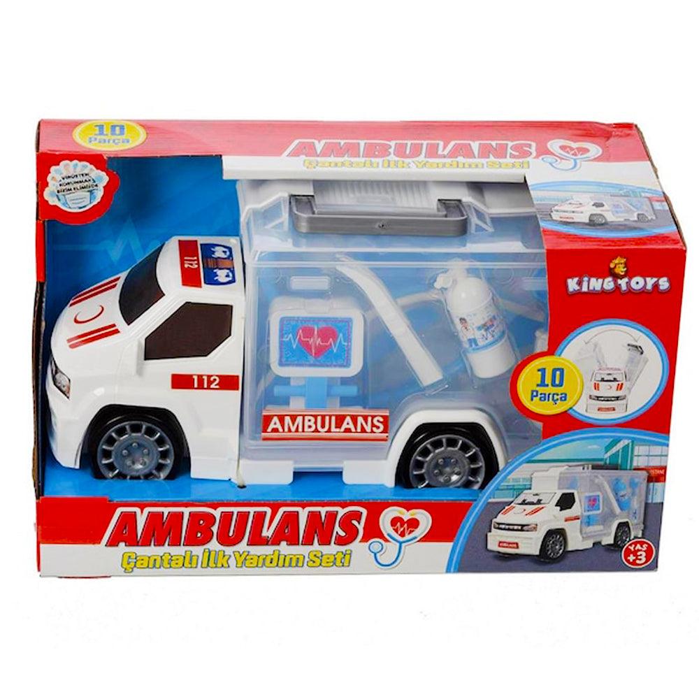 King Toys Ambulance First Aid Kit with Bag - Karout Online -Karout Online Shopping In lebanon - Karout Express Delivery 