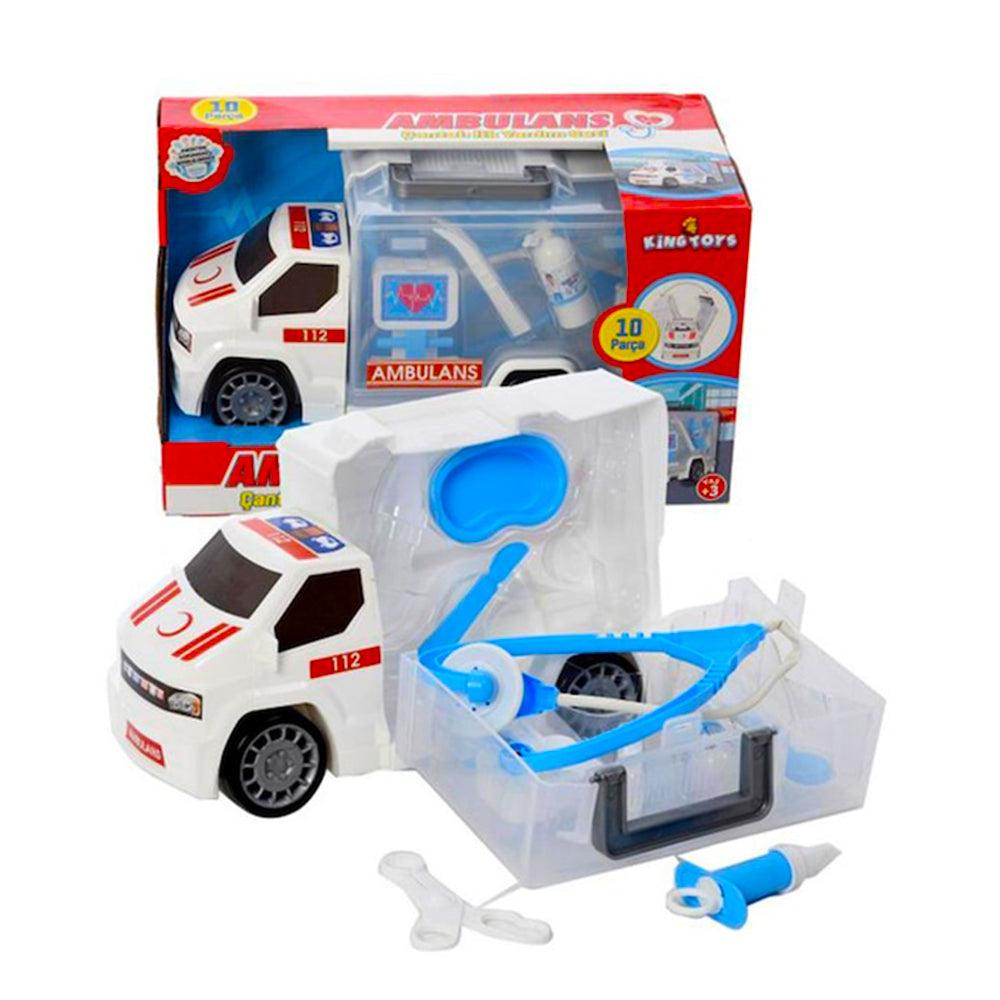 King Toys Ambulance First Aid Kit with Bag - Karout Online -Karout Online Shopping In lebanon - Karout Express Delivery 