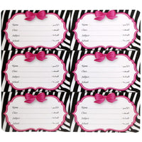 Self Adhesive Stickers Name 18 Pcs Black Stationery
