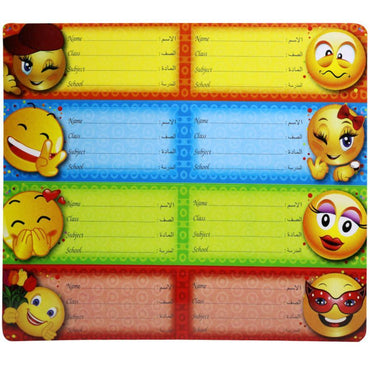 Self Adhesive Stickers Name 24 Pcs Colorful Emoji Stationery