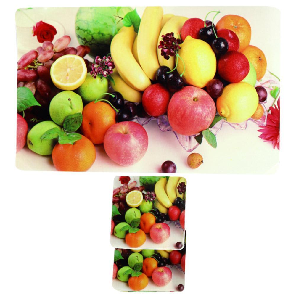 Sousplat Collection Set (12 Pcs) Fruits Home & Kitchen