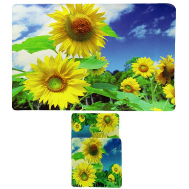 Sousplat Collection Set (12 Pcs) Sun Flower Home & Kitchen