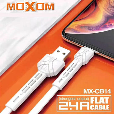 Shop Online MOXOM MX-CB14 Fast Charging Support High Speed Transfer Long Lasting MOXOM MX-CB14 DATA CABLE - Karout Online Shopping In lebanon