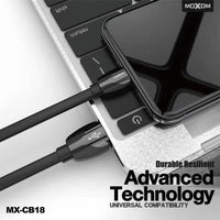 Shop Online MOXOM MX-CB20 MOXOM MX-CB20 FAST DATA CABLE, High Quality, 2.4A Fast Charging - Karout Online Shopping In lebanon