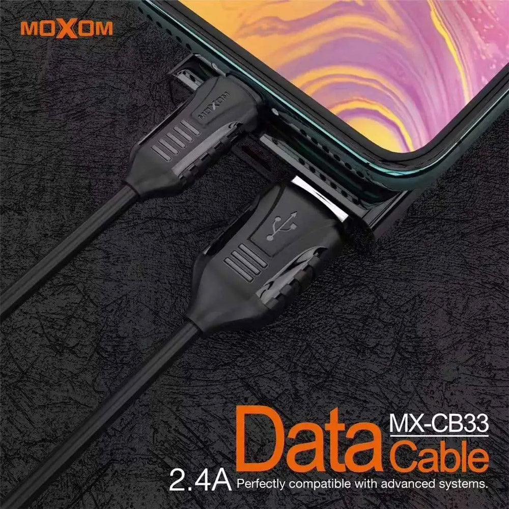 Shop Online Moxom MX-CB33 Charging/Data Interface, Fast Charging 2.4A High Speed Data Transfer Moxom MX-CB33 Lightning / Micro / Type-c - Karout Online Shopping In lebanon