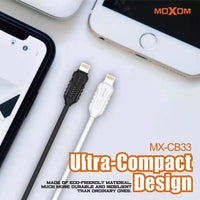 Shop Online Moxom MX-CB33 Charging/Data Interface, Fast Charging 2.4A High Speed Data Transfer Moxom MX-CB33 Lightning / Micro / Type-c - Karout Online Shopping In lebanon