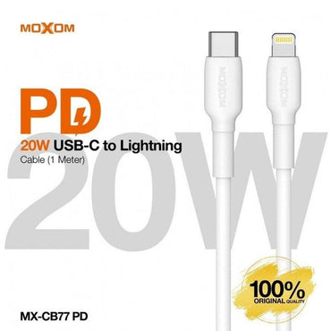 Shop Online MOXOM TYPE C to LIGHTNING CABLE PD 20W FAST CHARGE - Karout Online Shopping In lebanon