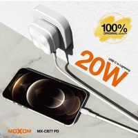 Shop Online MOXOM TYPE C to LIGHTNING CABLE PD 20W FAST CHARGE - Karout Online Shopping In lebanon
