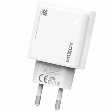 Shop Online MOXOM CHARGER MX-HC20 Two Fast Charging Ports 2.4A High Quality MOXOM CHARGER - Karout Online Shopping In lebanon
