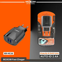 Shop Online Moxom MX-HC30 Charging Connector Moxom MX-HC30 Power Bank Dual Fast Charging Port 2.4A With Moxom MX-HC30 Charging Connector - Karout Online Shopping In lebanon