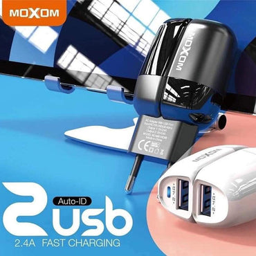 Shop Online Moxom Electric Charger Two Fast Charging Ports 2.4A - Karout Online Shopping In lebanon