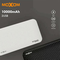 Shop Online Moxom MX-PB10 Power Bank 10000mAh Dual Fast Charging Port with Display Moxom MX-PB10 Power Bank - Karout Online Shopping In lebanon