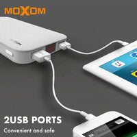 Shop Online Moxom MX-PB10 Power Bank 10000mAh Dual Fast Charging Port with Display Moxom MX-PB10 Power Bank - Karout Online Shopping In lebanon