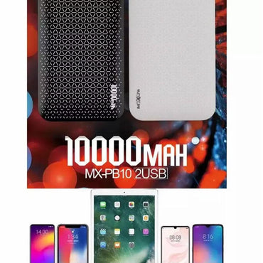 Shop Online Moxom MX-PB10 Power Bank 10000mAh Dual Fast Charging Port with Display Moxom MX-PB10 Power Bank - Karout Online Shopping In lebanon