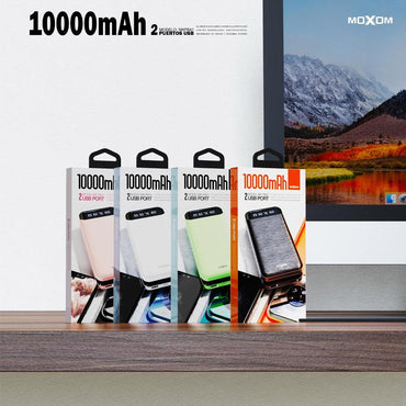 Shop Online Moxom power bank with LCD phone charger 2.4A output port power usb cable phone charging - Karout Online Shopping In lebanon