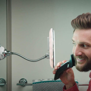 MY FLEXIBLE MIRROR 10x Magnification 7” Make Up Round Vanity Mirror for Home, Bathroom use with super strong suction cups As Seen On TV - Karout Online