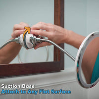 MY FLEXIBLE MIRROR 10x Magnification 7” Make Up Round Vanity Mirror for Home, Bathroom use with super strong suction cups As Seen On TV - Karout Online