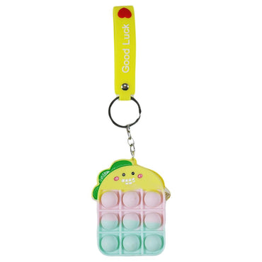 Small Pop It fidgets Keychain Bag with Faces PO-03 / TS-13 - Karout Online -Karout Online Shopping In lebanon - Karout Express Delivery 