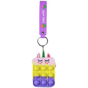 Small Pop It fidgets Keychain Bag with Faces PO-03 / TS-13 - Karout Online -Karout Online Shopping In lebanon - Karout Express Delivery 