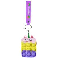 Small Pop It fidgets Keychain Bag with Faces PO-03 / TS-13 - Karout Online -Karout Online Shopping In lebanon - Karout Express Delivery 