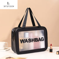 **(NET)**Multifunction Portable Large Capacity Pu Frosted Waterproof Cosmetic Bag / KC22-236 / 2106