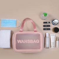 **(NET)**Multifunction Portable Large Capacity Pu Frosted Waterproof Cosmetic Bag / KC22-236 / 2106