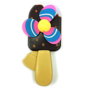 Ice Cream Plastic Manual Fan N-130 Brown Summer
