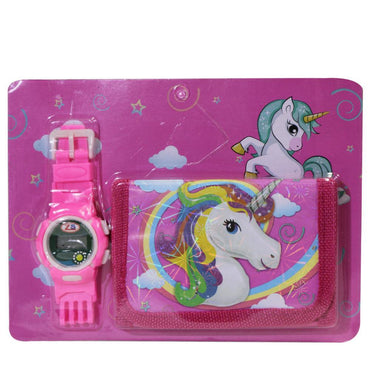 Kids Wallet With Watch Unicorn Toys & Baby