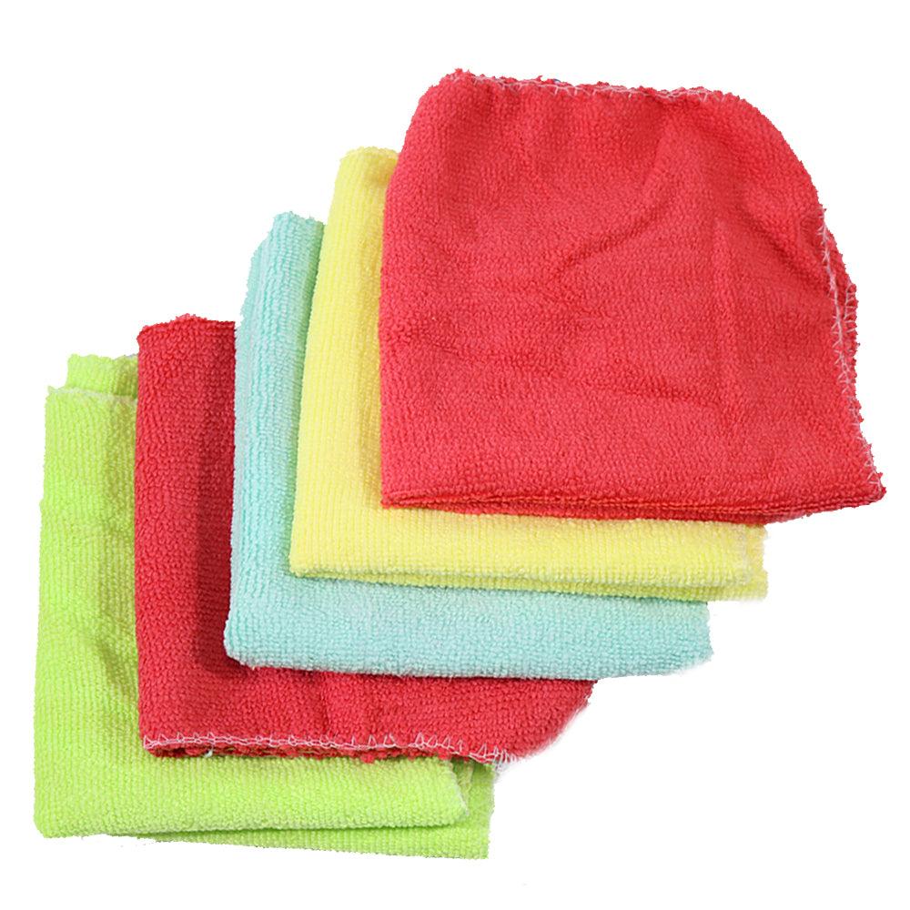 Colored Cleaning Towels Set 5 Pcs - Karout Online -Karout Online Shopping In lebanon - Karout Express Delivery 