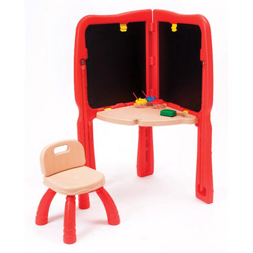 Crayola Super Duper Art Studio Easel and Desk With Chair - Karout Online -Karout Online Shopping In lebanon - Karout Express Delivery 