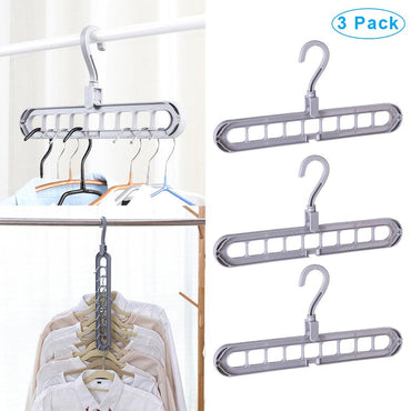 Organizers Multifunctional Magic Sliding Hanger 9 Hole Set of 3 pcs - Karout Online -Karout Online Shopping In lebanon - Karout Express Delivery 