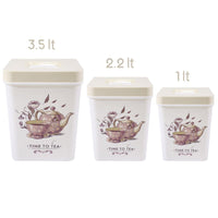 Kitchen Plastic Vintage Storage Set ( 3 Pcs) - Karout Online -Karout Online Shopping In lebanon - Karout Express Delivery 