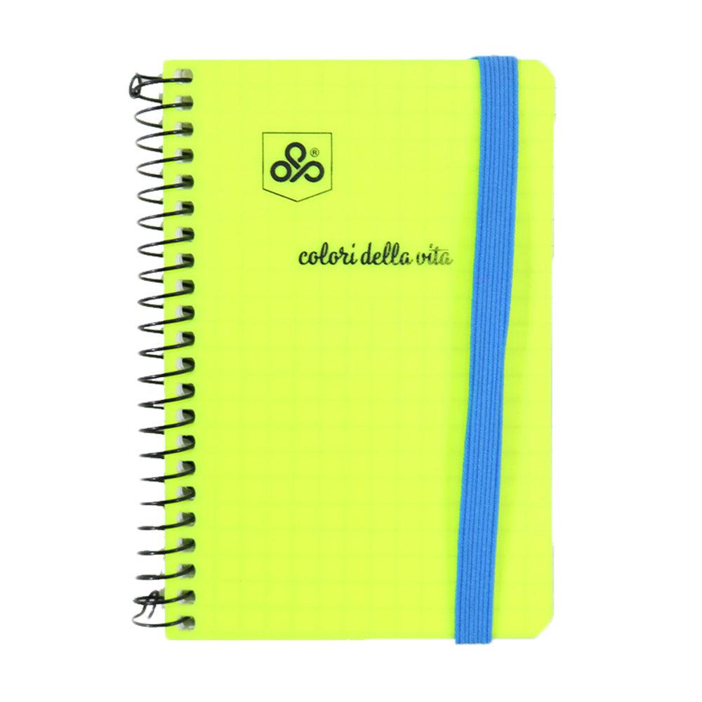 OPP Colori Della Vita Fluo Spiral With Elastic - 72 sheets / 7.5 x 10.5 cm - Karout Online -Karout Online Shopping In lebanon - Karout Express Delivery 