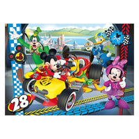 CLEMENTONI Mickey And The Roadster Racer Supercolor Frame Puzzle - Karout Online -Karout Online Shopping In lebanon - Karout Express Delivery 