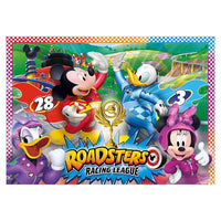 CLEMENTONI Mickey And The Roadster Racer Supercolor Frame Puzzle - Karout Online -Karout Online Shopping In lebanon - Karout Express Delivery 