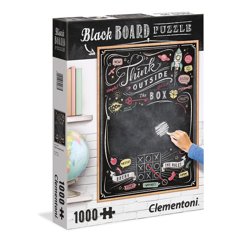 Clementoni Think Outside the box Black Board Puzzle 1000 pcs - Karout Online -Karout Online Shopping In lebanon - Karout Express Delivery 