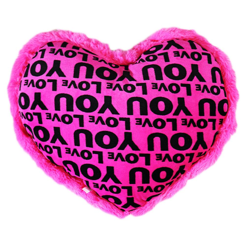 Heart shaped Love You Plush Pillow - Karout Online -Karout Online Shopping In lebanon - Karout Express Delivery 