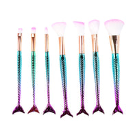 Mermaid Makeup Brush Set 7 Pieces - Karout Online -Karout Online Shopping In lebanon - Karout Express Delivery 